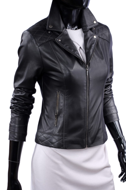 KURTKA SKÓRZANA PIKOWANA DAMSKA DORJAN ANI450