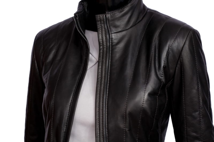 KURTKA SKÓRZANA PIKOWANA DAMSKA CARLO MONTI AML450