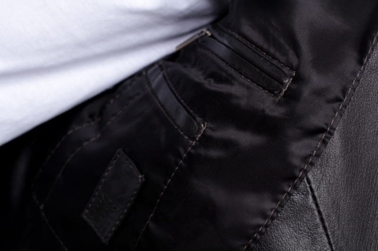 Kurtka skórzana pikowana męska CARLO MONTI  FRA450