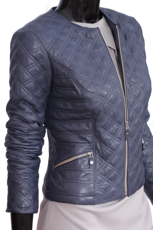 Kurtka skórzana pikowana damska CARLO MONTI IZA101