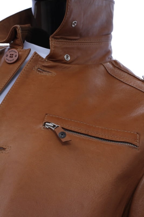 Płaszcz skórzany  męski DORJAN EML710