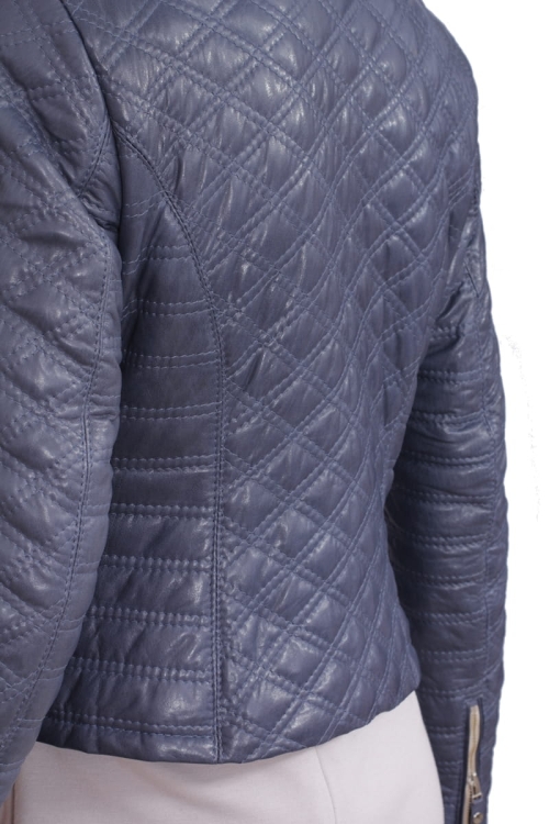 Kurtka skórzana pikowana damska CARLO MONTI IZA101