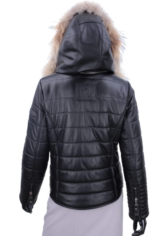 Kurtka Skórzana Pikowana Damska DORJAN CM BSA450_2 13.JPG