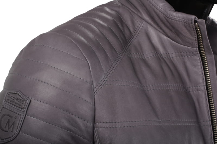 Kurtka skórzana pikowana męska DORJAN CM NIK102