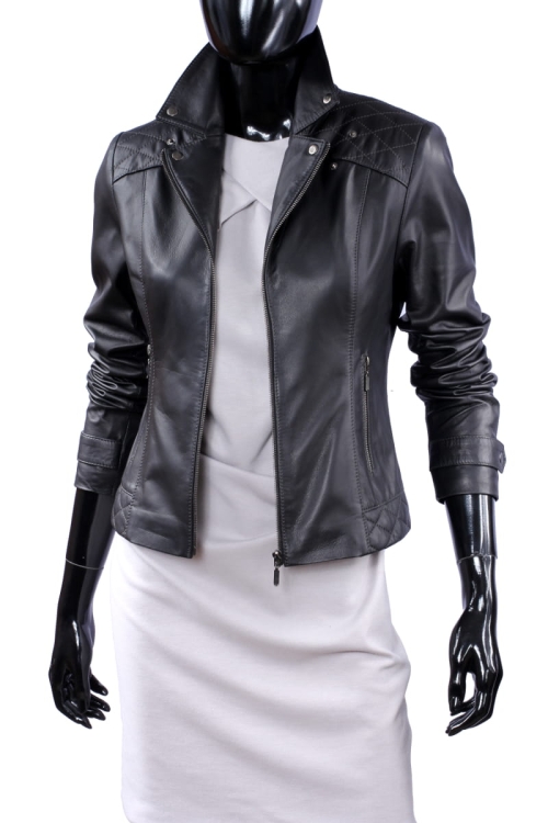 KURTKA SKÓRZANA PIKOWANA DAMSKA DORJAN ANI450