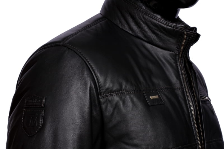Kurtka skórzana pikowana męska CARLO MONTI  FRA450