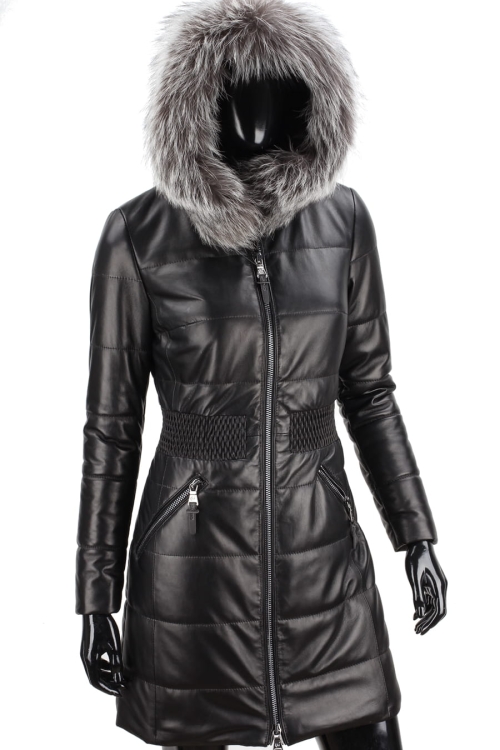 Płaszcz Skórzany Pikowany Damski DORJAN CM SYL450_2 3.JPG