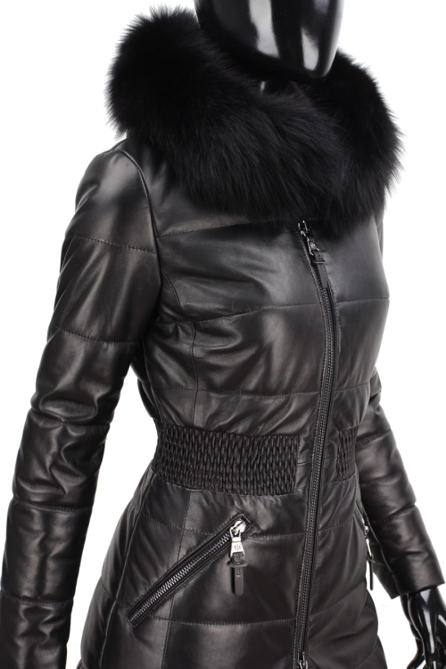 Płaszcz Skórzany Pikowany Damski DORJAN CM SYL450_1 7.JPG