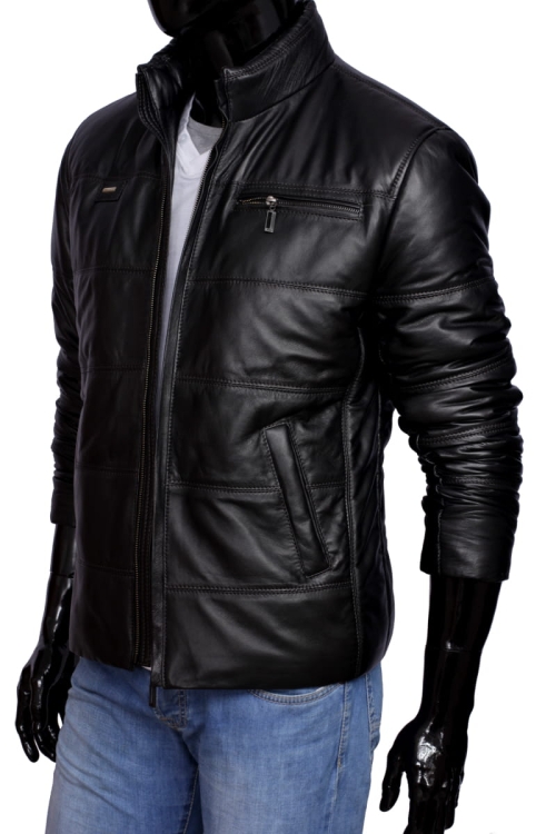 Kurtka skórzana pikowana męska CARLO MONTI  FRA450