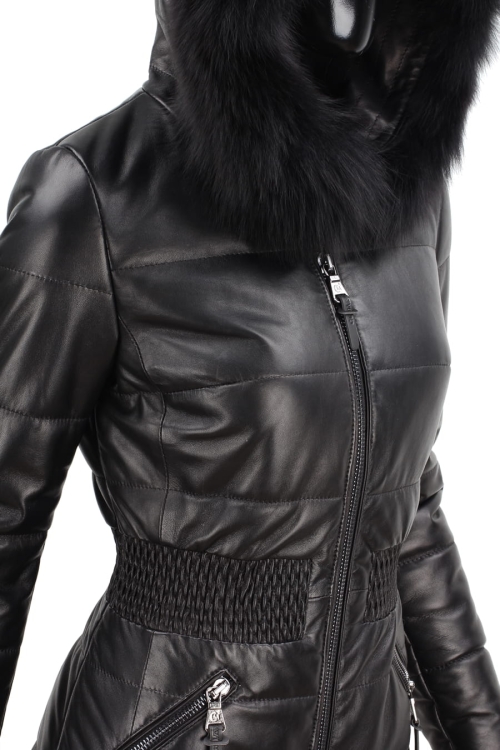 Płaszcz Skórzany Pikowany Damski DORJAN CM SYL450_1 8.JPG