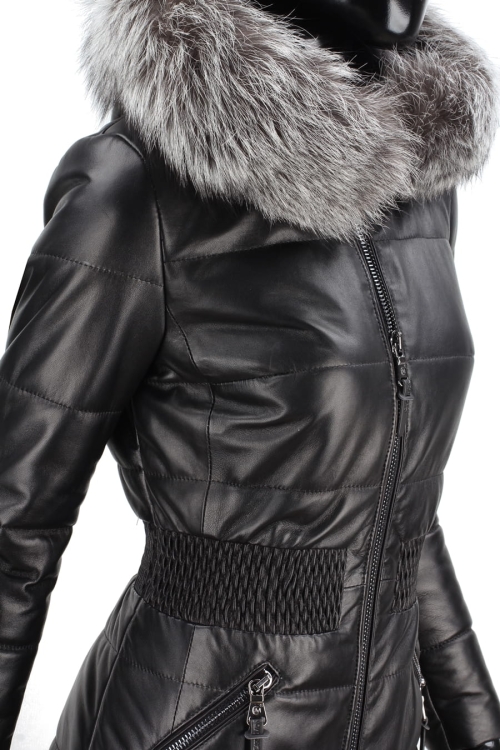 Płaszcz Skórzany Pikowany Damski DORJAN CM SYL450_2 7.JPG