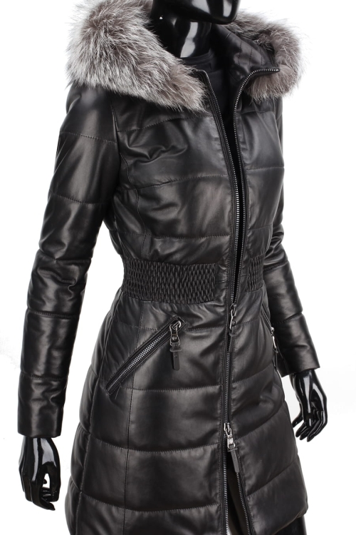 Płaszcz Skórzany Pikowany Damski DORJAN CM SYL450_2 4.JPG