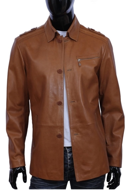 Płaszcz skórzany  męski DORJAN EML710