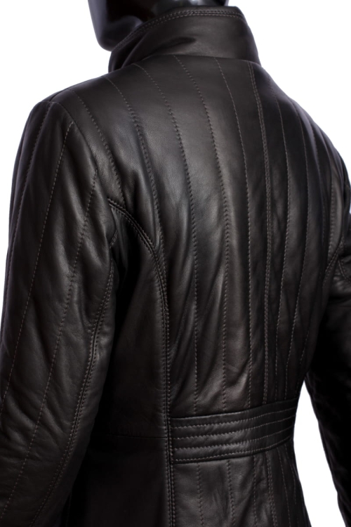 KURTKA SKÓRZANA PIKOWANA DAMSKA CARLO MONTI AML450