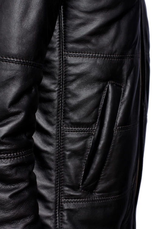 Kurtka skórzana pikowana męska CARLO MONTI  FRA450