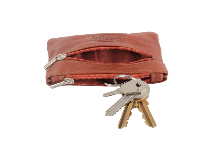 Skórzane etui do kluczy KK085 z dodatkową kieszonką 