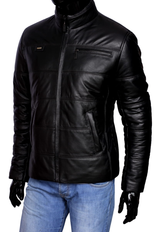 Kurtka skórzana pikowana męska CARLO MONTI  FRA450