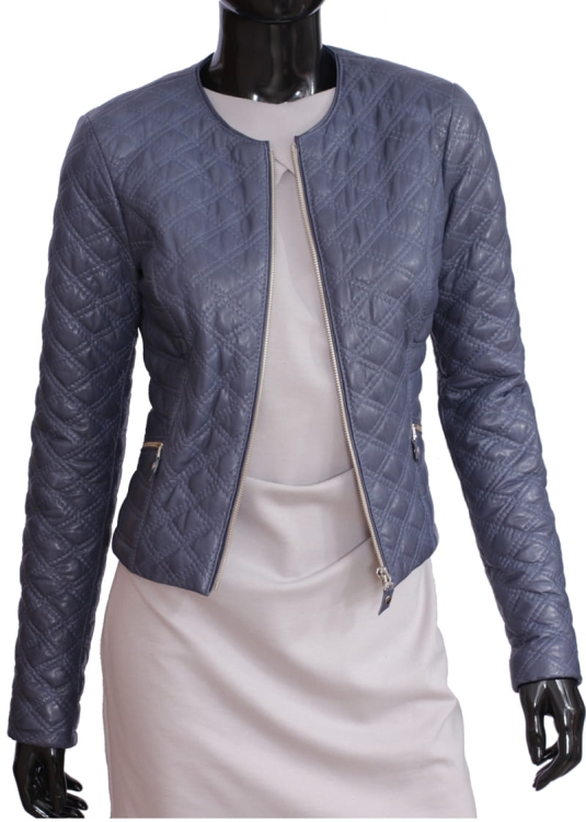 Kurtka skórzana pikowana damska CARLO MONTI IZA101