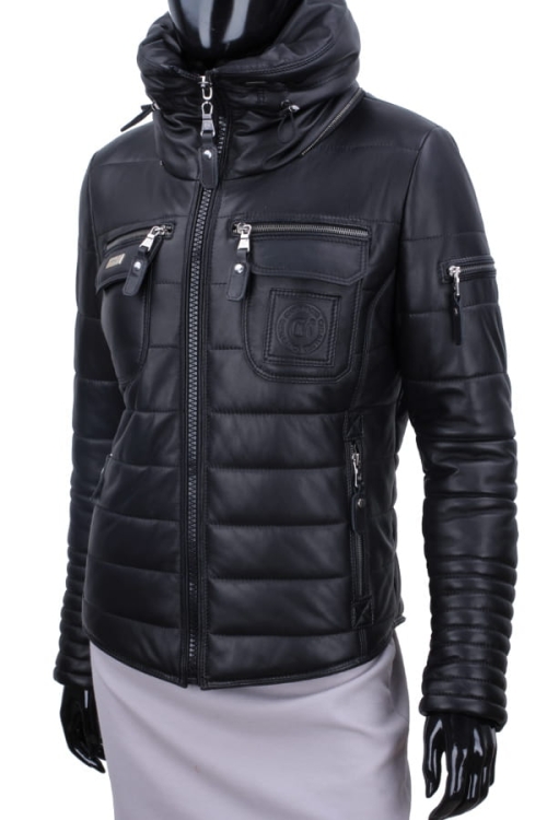 Kurtka Skórzana Pikowana Damska DORJAN CM BSA450_1 6.JPG